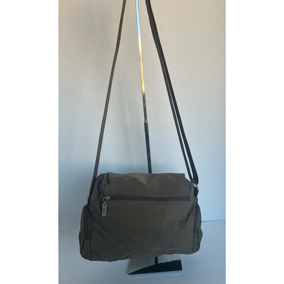 Baggallini Nylon Organizer Traveler Brown Multi Pocket Crossbody Purse - Picture 4 of 13